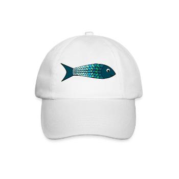EASTER. FISH. APRIL FOOL. HOLIDAY. SUMMER - Baseball Cap - white/white - Front