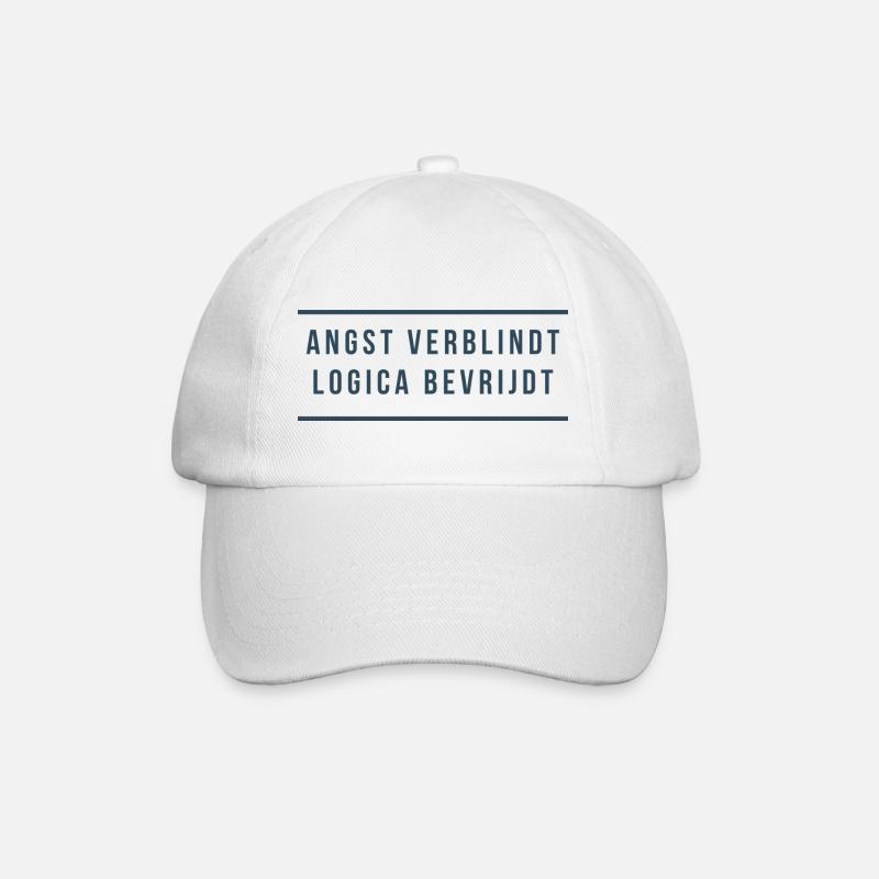 Antwerpener Logik: Angst vs. Angst Verstand - Baseballkappe - Weiß/Weiß