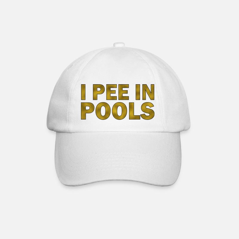 I pee in pools - Baseballkappe - Weiß/Weiß