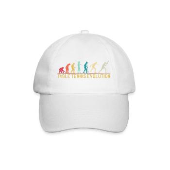 Tischtennis Evolution Progression Design - Baseballkappe - Weiß/Weiß - Vorne