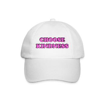 Wählen Sie Kindness pink - Baseballkappe - Weiß/Weiß - Vorne
