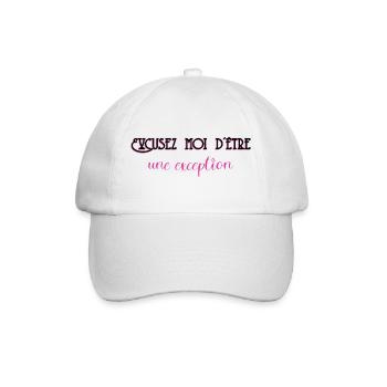 Excuse me for being an exception - Baseball Cap - white/white - Front