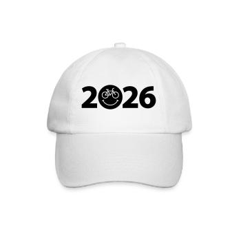 Bike Tour 2026, Mountain Bike 2026, Bike 2026 - Baseball Cap - white/white - Front