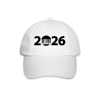 Piano 2026, Concert 2026, Pianist 2026 - Baseball Cap - white/white - Front