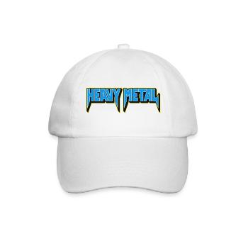 Heavy Metal Typographic Emblem - Baseball Cap - white/white - Front