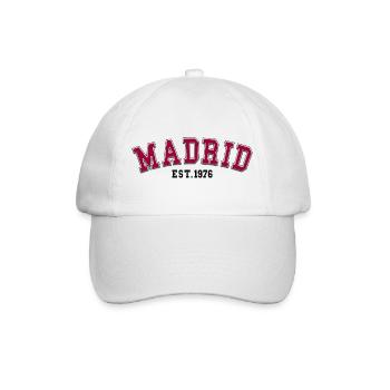 Madrid gegründet 1976 - Baseballkappe - Weiß/Weiß - Vorne