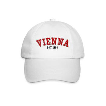 Wien gegründet 1996 - Baseballkappe - Weiß/Weiß - Vorne