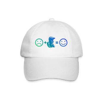 Motif minimaliste du motocross - Casquette classique - blanc/blanc - Devant