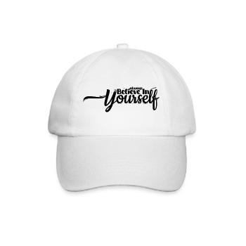 Crois en toi – Citation motivante - Casquette classique - blanc/blanc - Devant