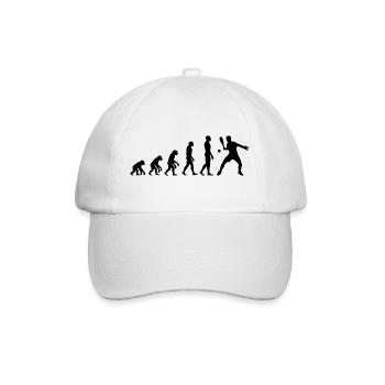 Padel Evolution, Vom Affen zum Padel Ass - Baseballkappe - Weiß/Weiß - Vorne