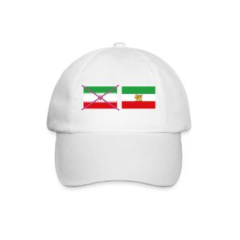 Flaggenkreuz Iran – grafischer Kreuzverschluss - Baseballkappe - Weiß/Weiß - Vorne