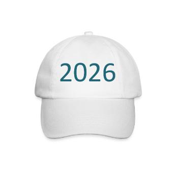 2026 Number Year - Baseball Cap - white/white - Front
