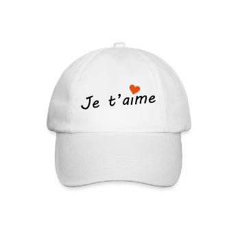 Je t'aime  - Casquette classique - blanc/blanc - Devant