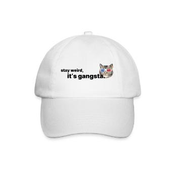 Stay weird – Statement für Anderssein & Individual - Baseballkappe - Weiß/Weiß - Vorne
