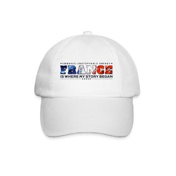C’est la France que mon histoire a commencé - Casquette classique - blanc/blanc - Devant