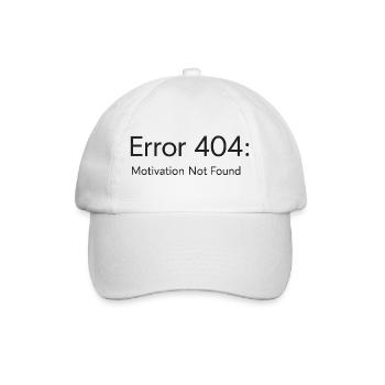404 - Motivation non trouvée Design minimal de T-shirt - Casquette classique - blanc/blanc - Devant