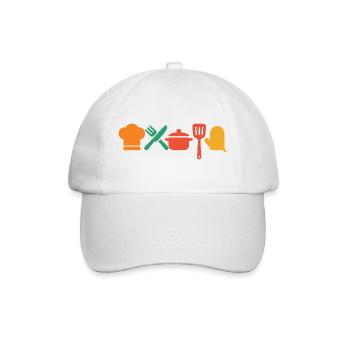 Küchenzauber – Kochen & Genießen mit Stil - Baseballkappe - Weiß/Weiß - Vorne