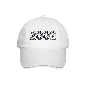 2002 Geburtsjahr Fussball - Baseballkappe - Weiß/Weiß - Vorne