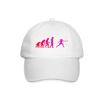Disc Golf Geschenkidee für eine Scheibensportlerin - Baseballkappe - Weiß/Weiß - Vorne