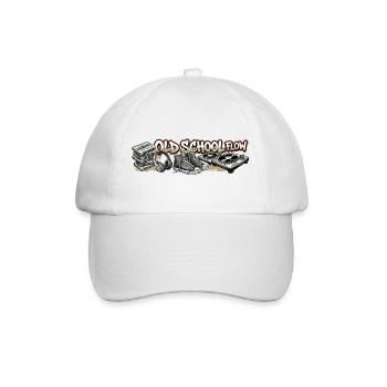 Motif rétro hip-hop Old School Flow - Casquette classique - blanc/blanc - Devant