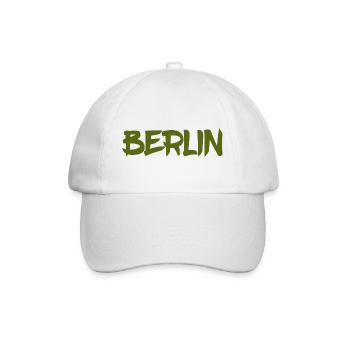 Berlin - Deutschland - Hauptstadt - Berliner Bär - Baseballkappe - Weiß/Weiß - Vorne