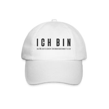 Ich bin im Wesentlichen überdurchschnittlich - Baseballkappe - Weiß/Weiß - Vorne