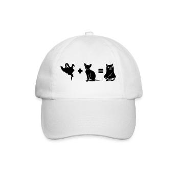 Funny Halloween Dog Ghost - Baseballkappe - Weiß/Weiß - Vorne