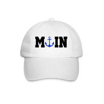 Blauer Anker Nautik Moin - Baseballkappe - Weiß/Weiß - Vorne