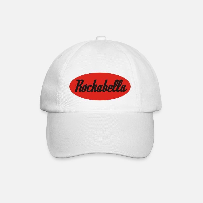 Rockabella Rockabilly Psychobilly Rock and Roll - Baseballkappe - Weiß/Weiß