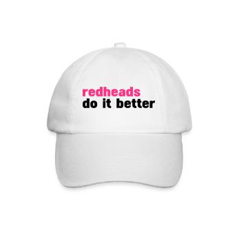 redheads do it better (redheads do it better) - Baseball Cap - white/white - Front