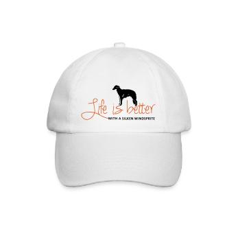 Life is better - Silken - Baseball Cap - white/white - Front