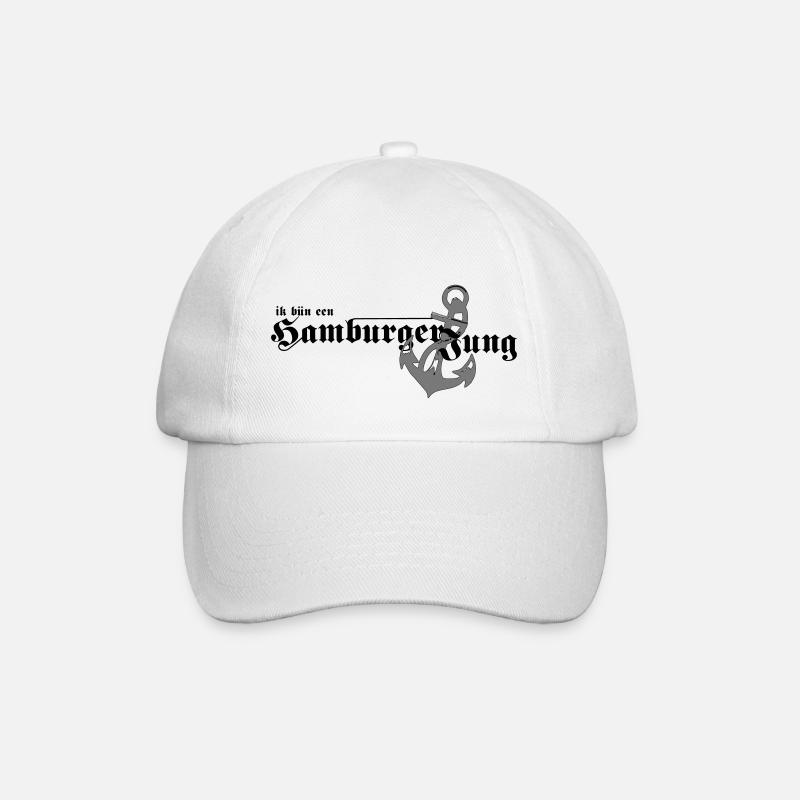 Hamburger Jung - Baseballkappe - Weiß/Weiß