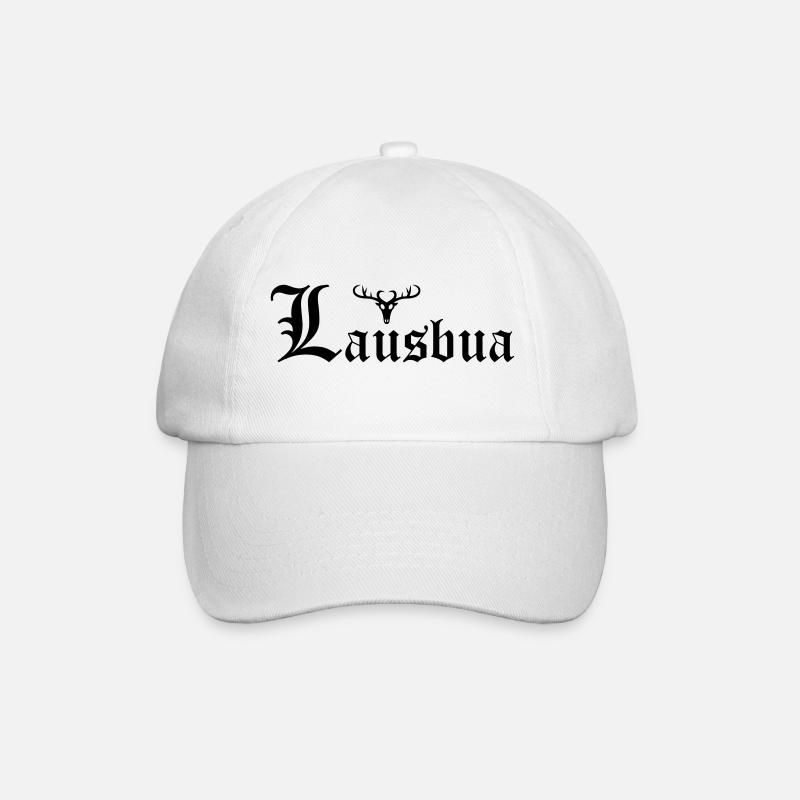 Lausbua mit Hirsch - Baseballkappe - Weiß/Weiß