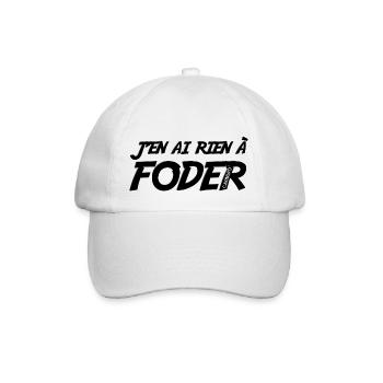 J'en ai rien a foder Noir - Casquette classique - blanc/blanc - Devant