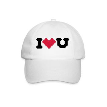 i love u - Baseballkappe - Weiß/Weiß - Vorne