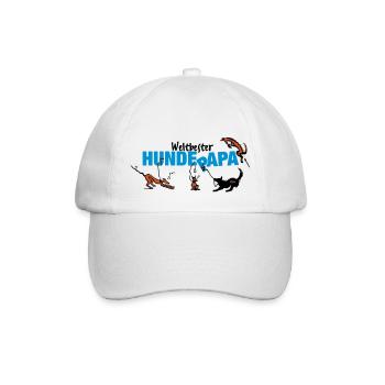 hundepapa - Baseballkappe - Weiß/Weiß - Vorne