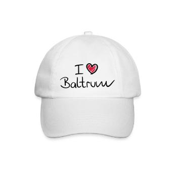 i_love_baltrum__f2 - Baseballkappe - Weiß/Weiß - Vorne