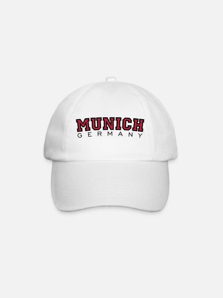 Munich Germany - Baseball Cap - white/white
