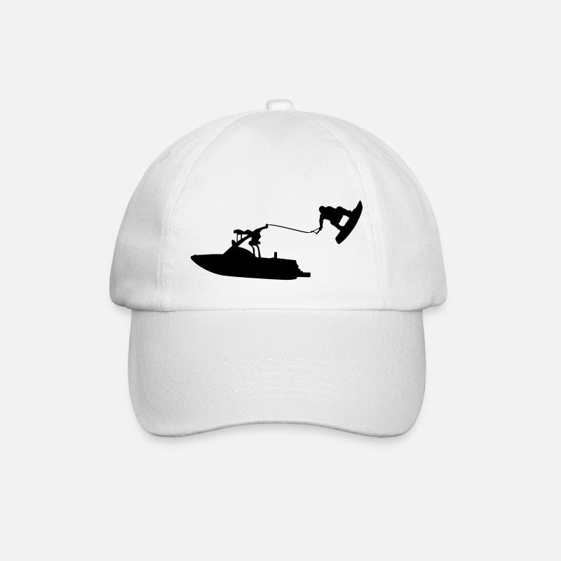 wakeboat_1 - Casquette classique - blanc/blanc