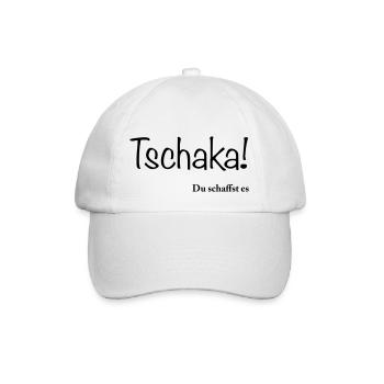 tschakka-du-schaffst-es - Baseballkappe - Weiß/Weiß - Vorne
