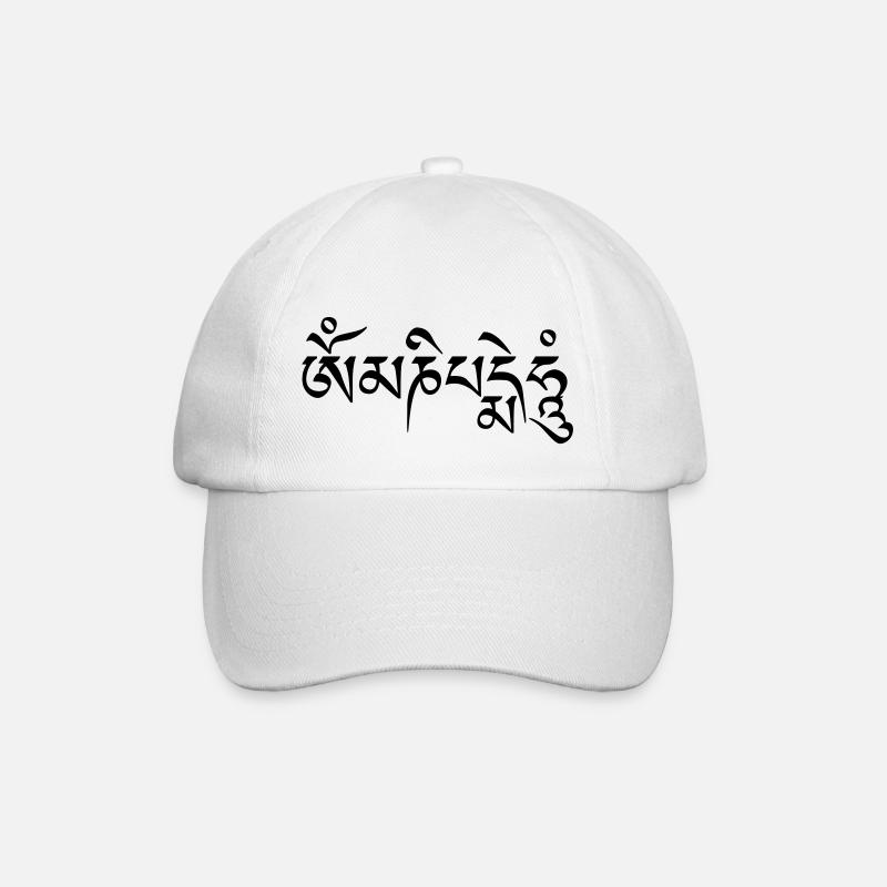 om_mani_padme_hum - Baseballkappe - Weiß/Weiß