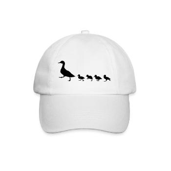 duck family, duck and ducklings - Baseball Cap - white/white - Front