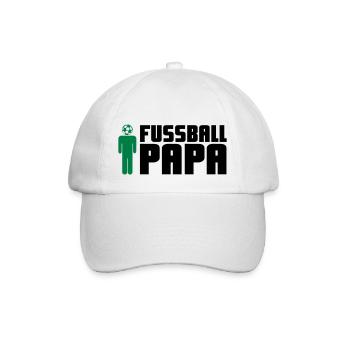 Fußball Papa - Baseballkappe - Weiß/Weiß - Vorne
