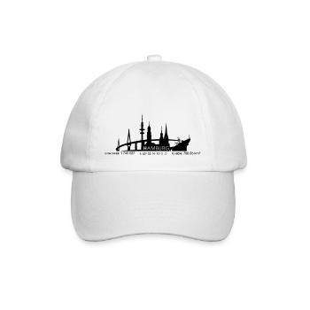 Hamburg Skyline - Baseballkappe - Weiß/Weiß - Vorne