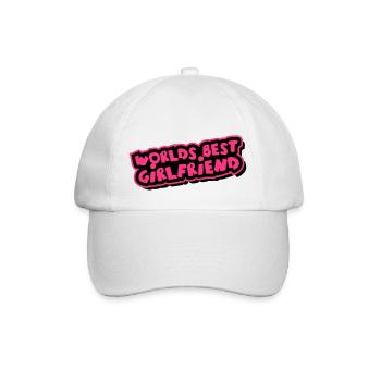 Worlds best Girlfriend Comic Cartoon - Baseball Cap - white/white - Front