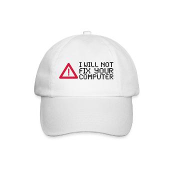 computer - Baseballkappe - Weiß/Weiß - Vorne