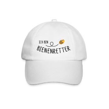 Ich bin Bienenretter - Baseballkappe - Weiß/Weiß - Vorne