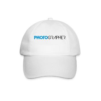 Cool Text Design Photographer - Baseball Cap - white/white - Front