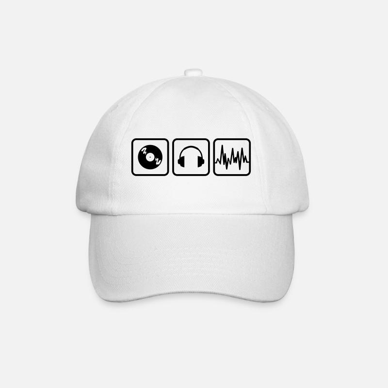 dj - Baseballkappe - Weiß/Weiß