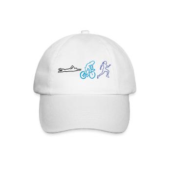 Triathlon, Triathletin - Baseballkappe - Weiß/Weiß - Vorne